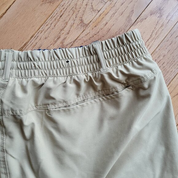 Hollywood The Jean People Men’s XL Tan Pull On Elastic Waist Tan Shorts - Picture 6 of 9